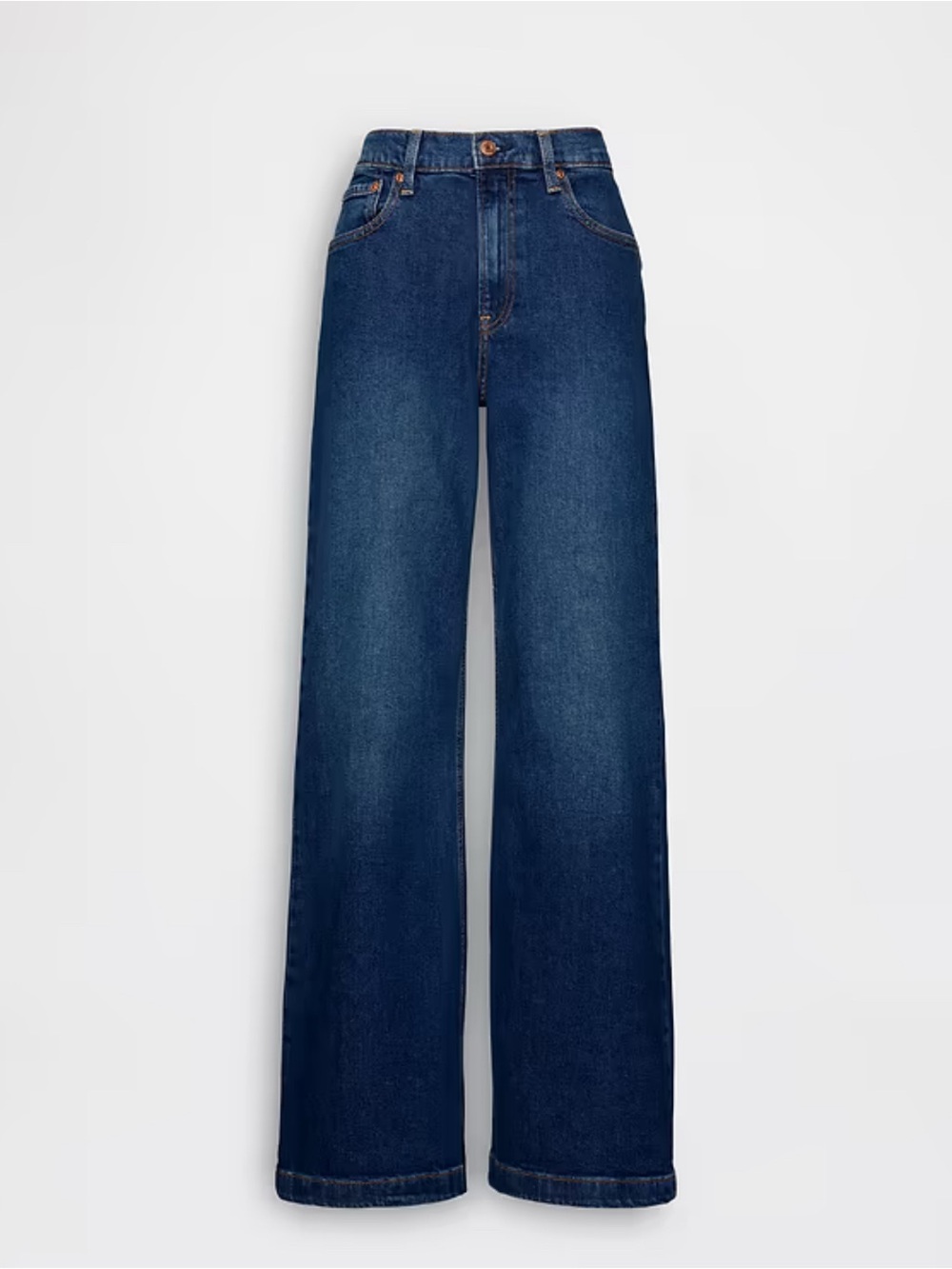 GAP Tall Wide-Leg High-Rise Jeans - Dark Blue